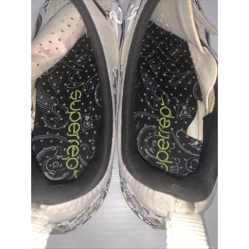 Nike Air SuperRep Cycle Shoes Women 9 White Leopard Print Neon Yellow CJ0775-177